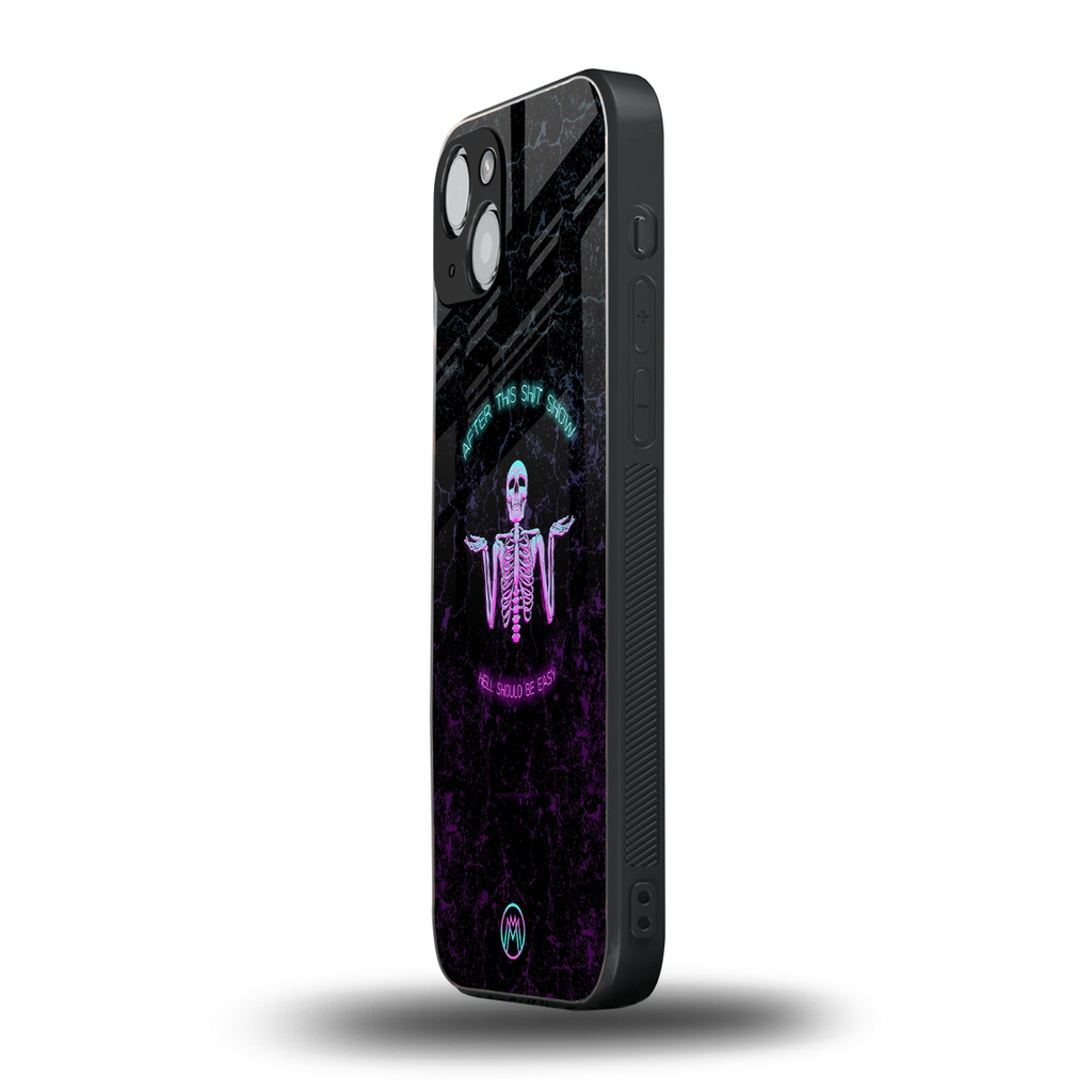 shitshow back phone cover | glass case for iphone 14