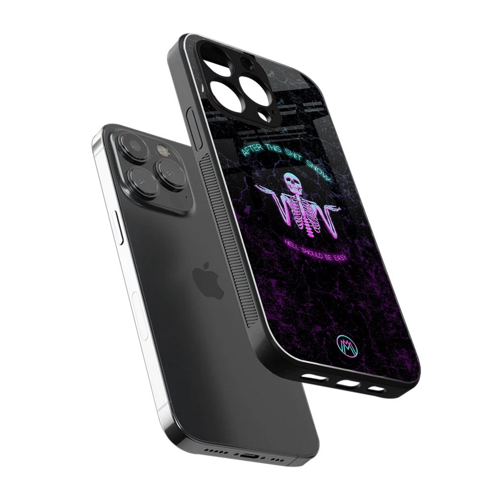 shitshow back phone cover | glass case for iphone 14 pro
