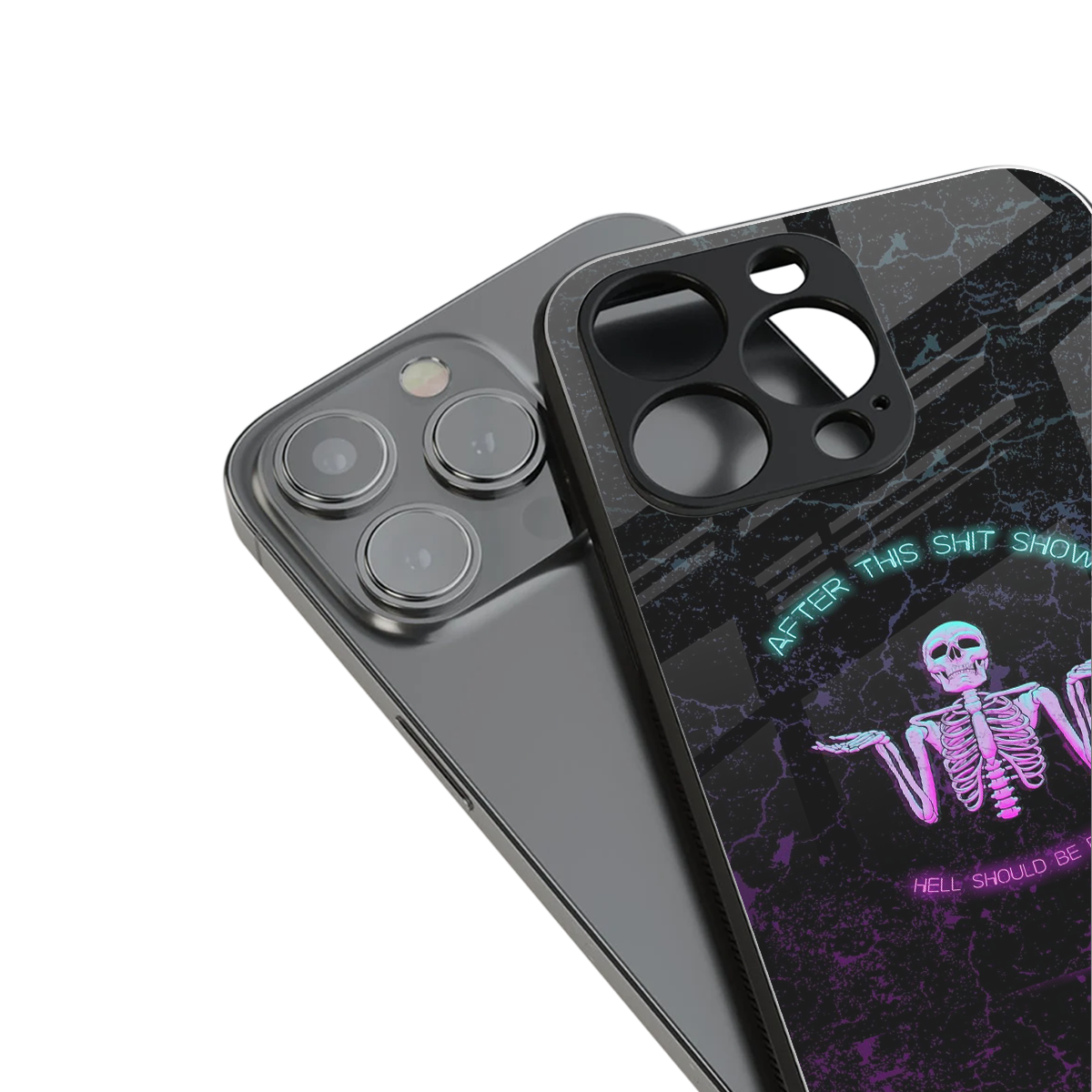 shitshow back phone cover | glass case for iphone 13 pro max