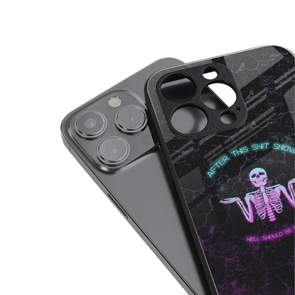 shitshow back phone cover | glass case for iphone 14 pro max