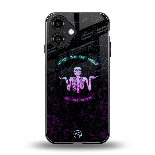 shitshow back phone cover | glass case for iphone 16