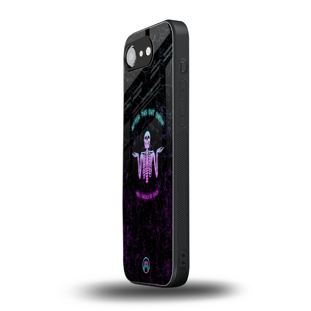 shitshow back phone cover | glass case for iphone 16e