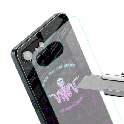 shitshow back phone cover | glass case for iphone 16e