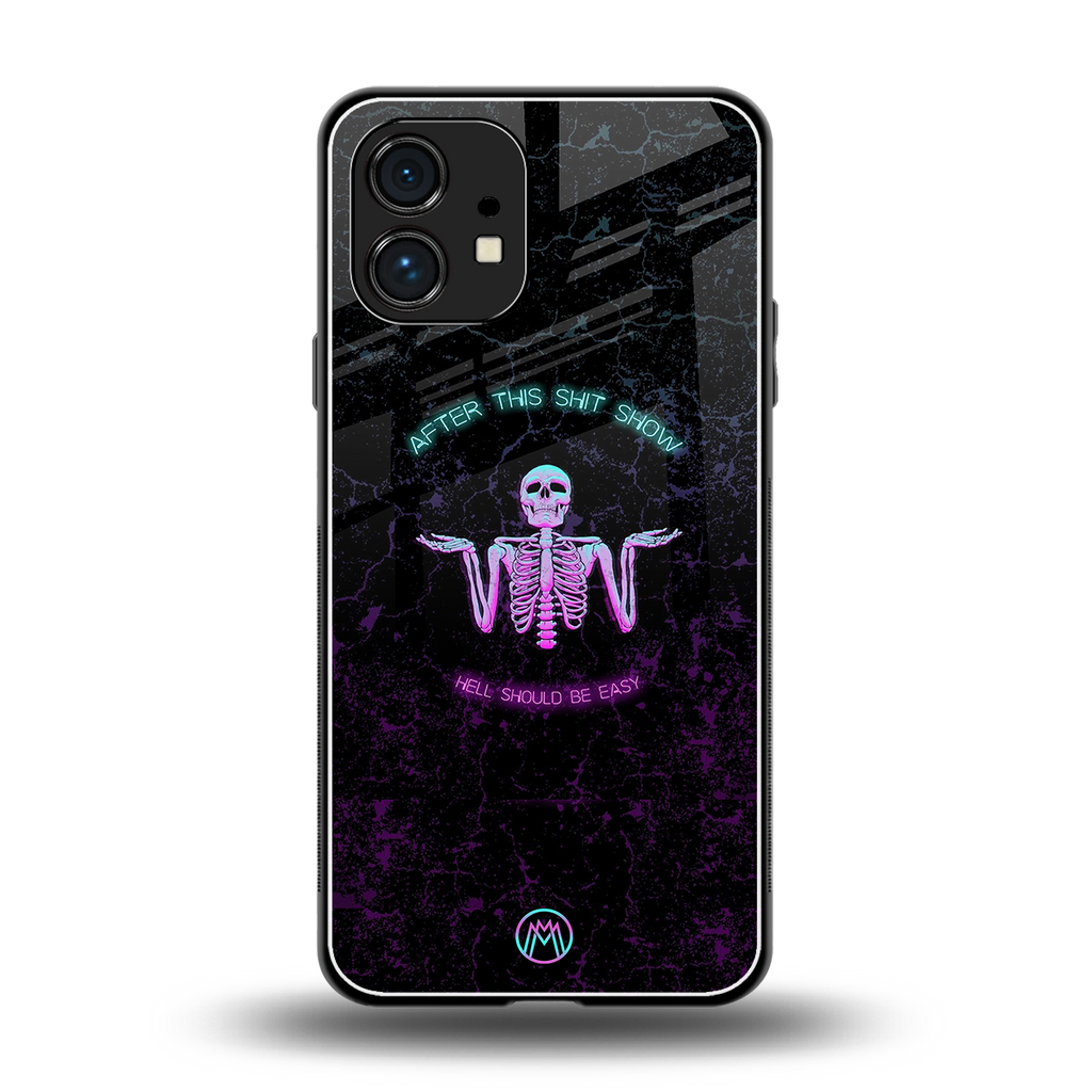 shitshow back phone cover | glass case for nothing phone 1