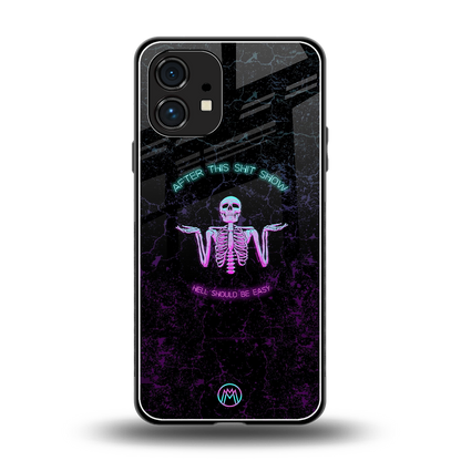 shitshow back phone cover | glass case for nothing phone 1