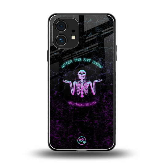 shitshow back phone cover | glass case for nothing phone 1