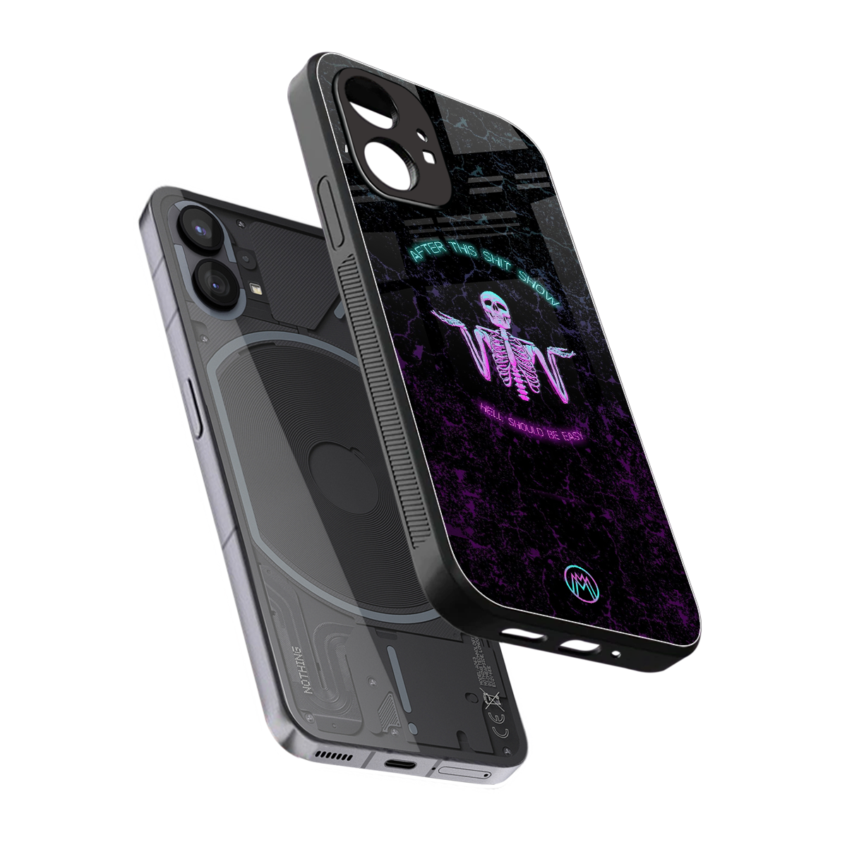 shitshow back phone cover | glass case for nothing phone 1