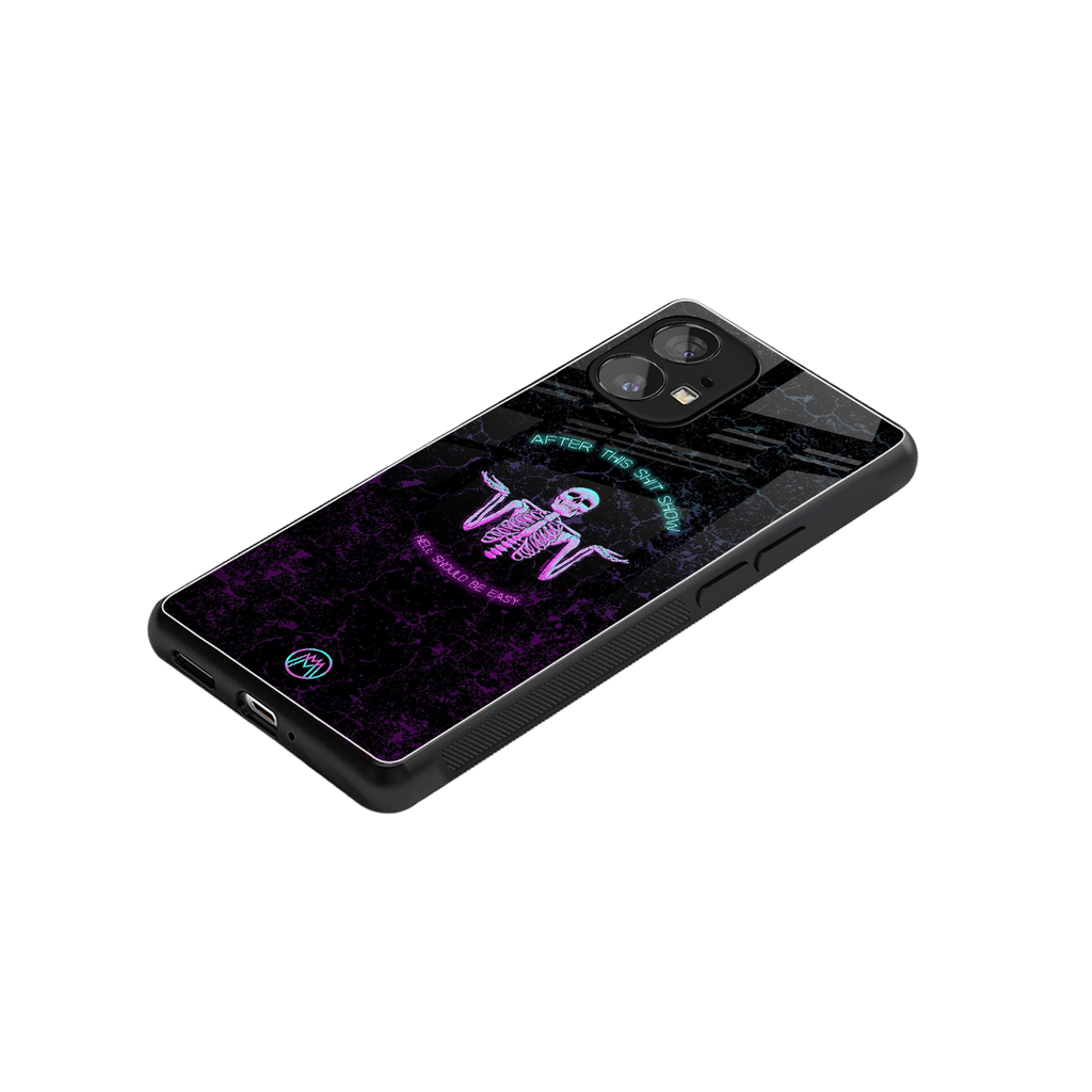 shitshow back phone cover | glass case for nothing phone 1