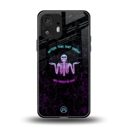 shitshow back phone cover | glass case for nothing phone 2