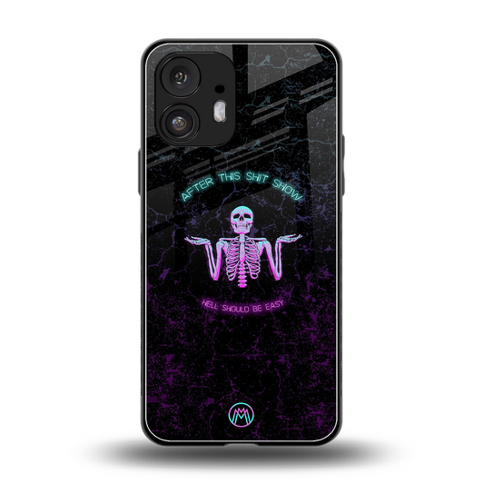 shitshow back phone cover | glass case for nothing phone 2