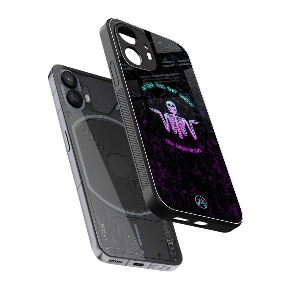 shitshow back phone cover | glass case for nothing phone 2