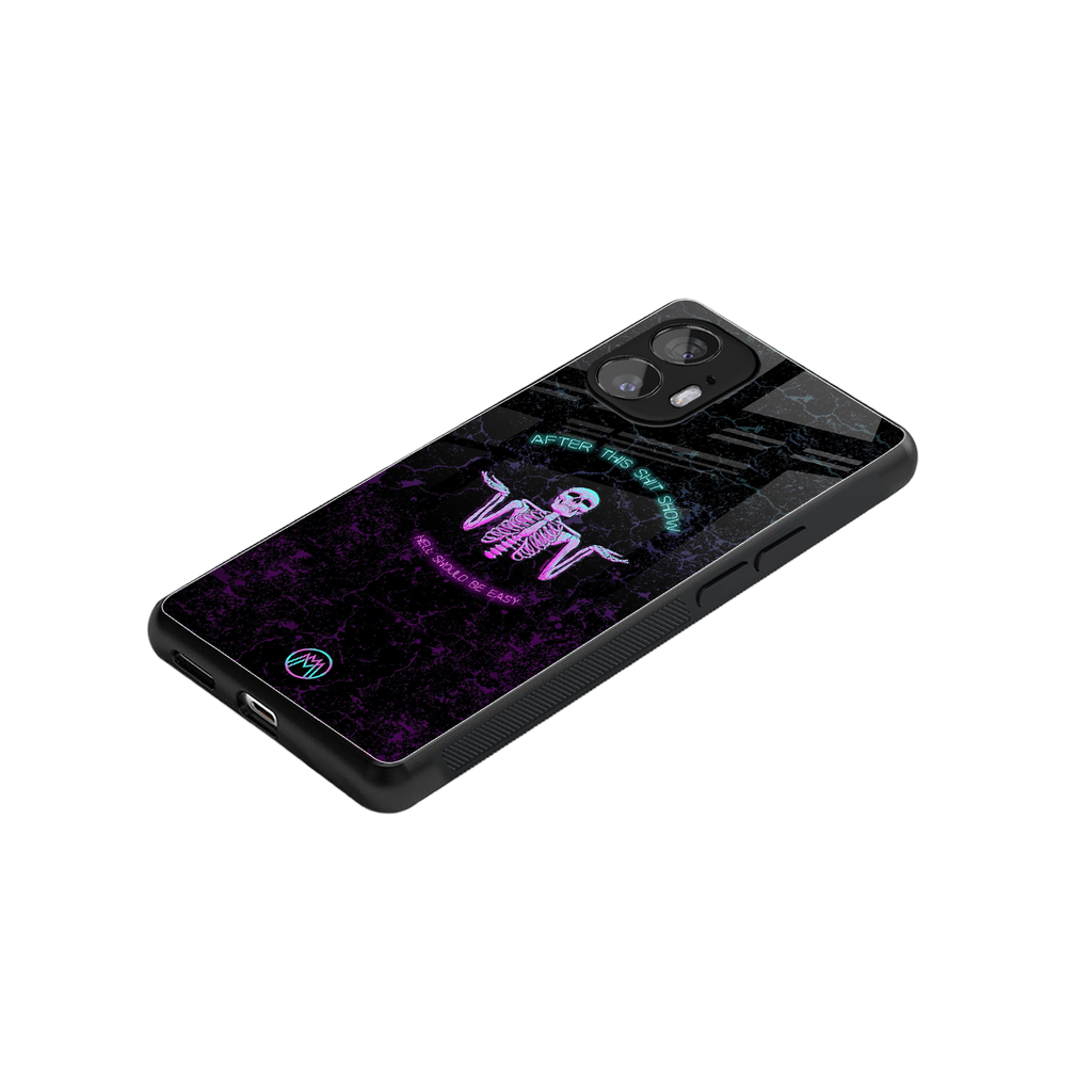shitshow back phone cover | glass case for nothing phone 2