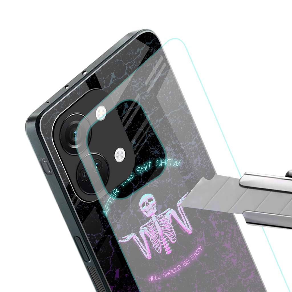 shitshow back phone cover | glass case for oneplus nord 3