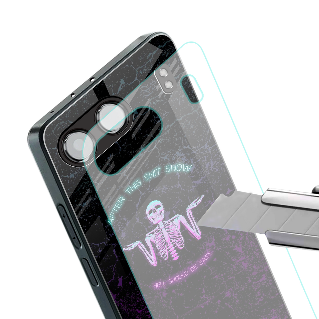 shitshow back phone cover | glass case for oneplus nord 4
