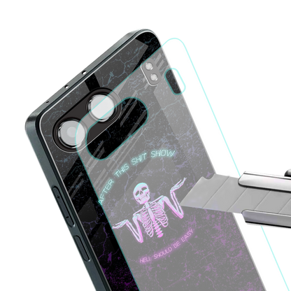 shitshow back phone cover | glass case for oneplus nord 4