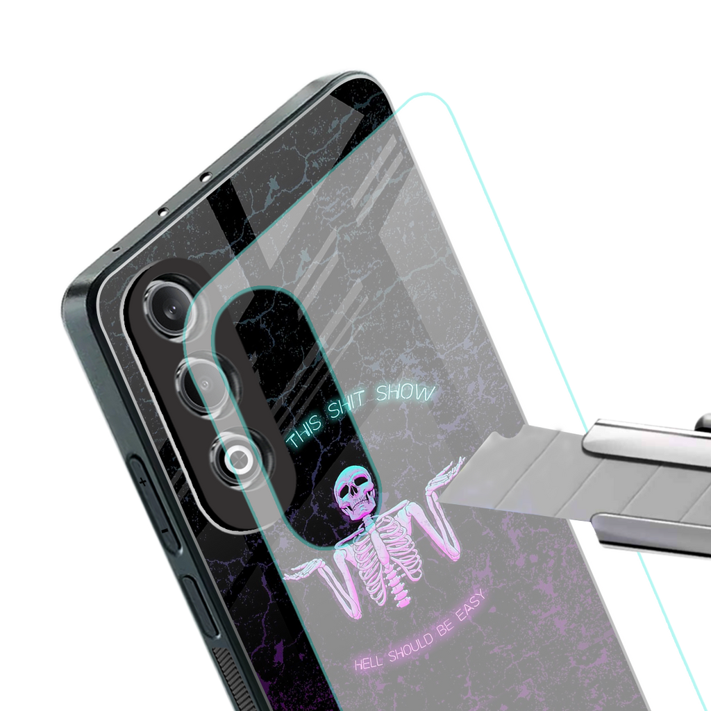 shitshow back phone cover | glass case for oneplus nord ce 4