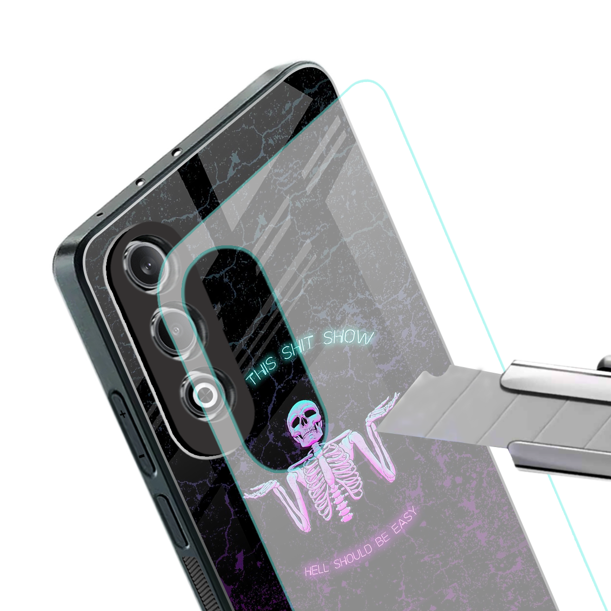 shitshow back phone cover | glass case for oneplus nord ce 4
