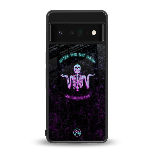 shitshow back phone cover | glass case for google pixel 6 pro