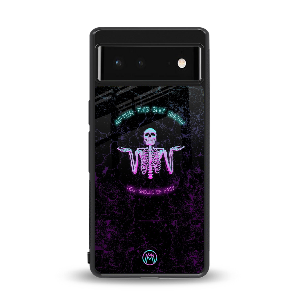 shitshow back phone cover | glass case for google pixel 6
