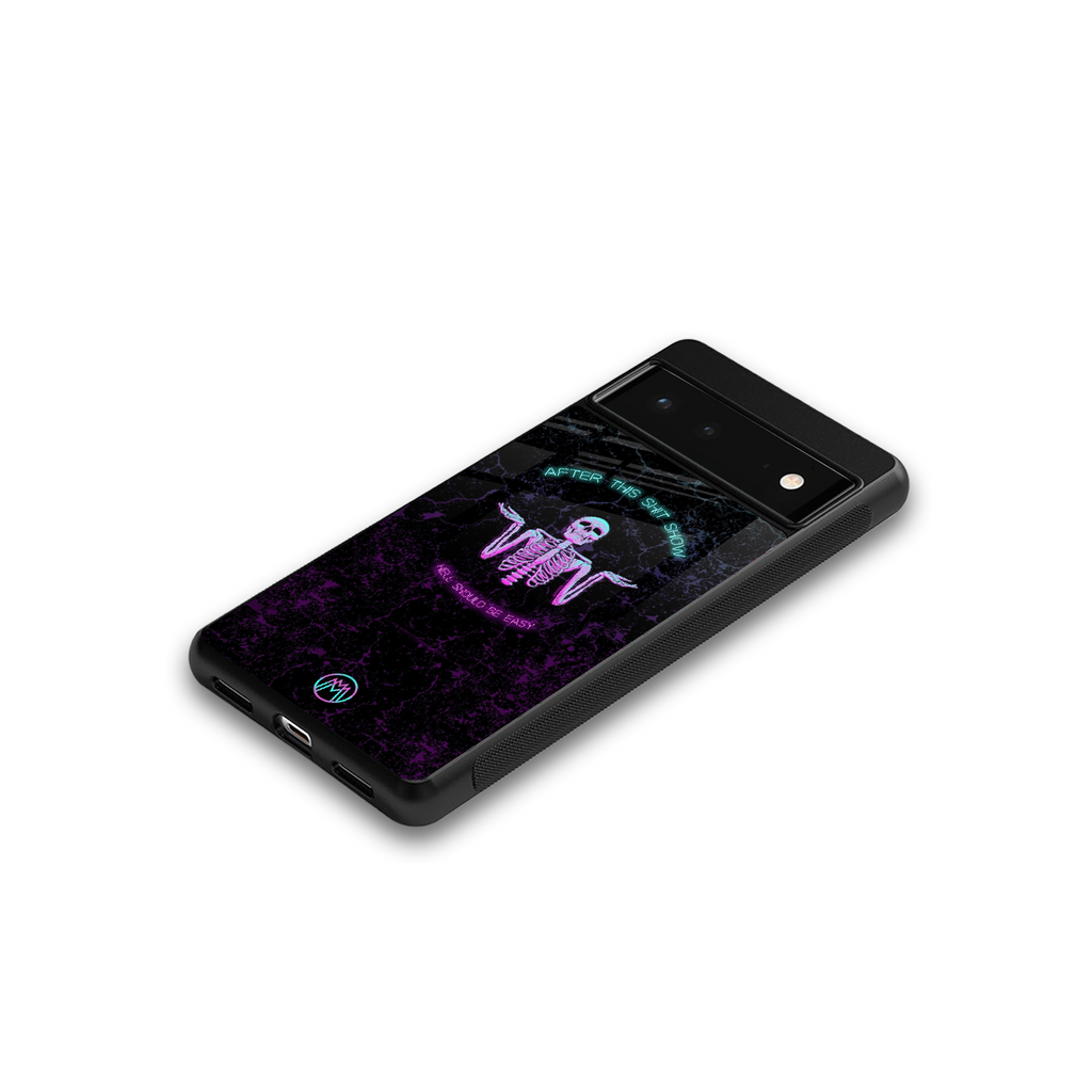 shitshow back phone cover | glass case for google pixel 6