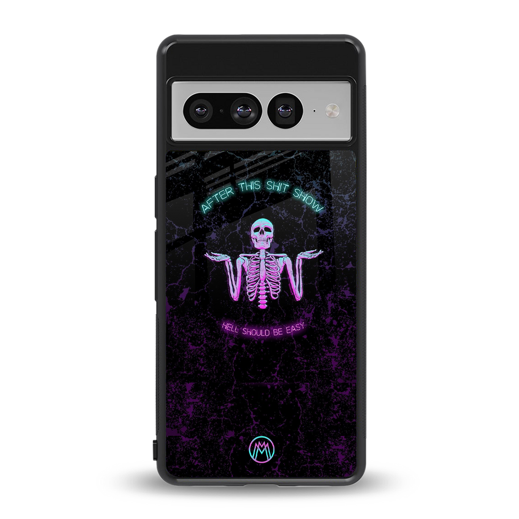 shitshow back phone cover | glass case for google pixel 7 pro