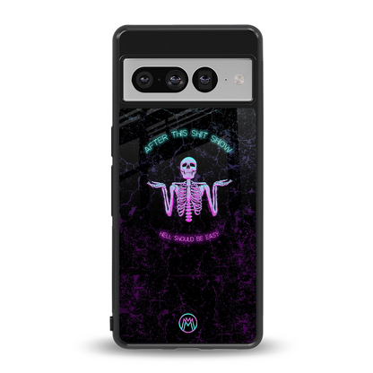 shitshow back phone cover | glass case for google pixel 7 pro
