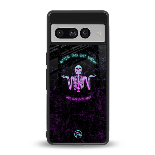 shitshow back phone cover | glass case for google pixel 7 pro