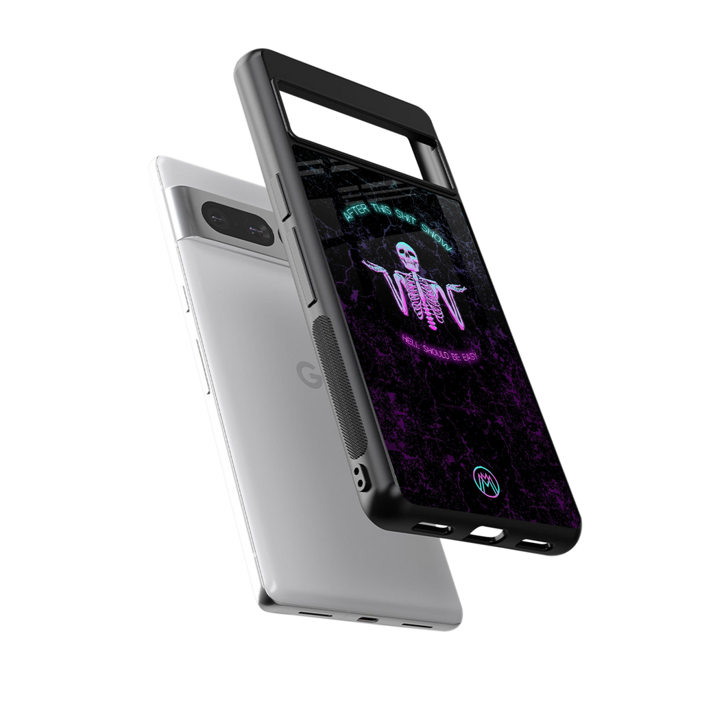 shitshow back phone cover | glass case for google pixel 7 pro