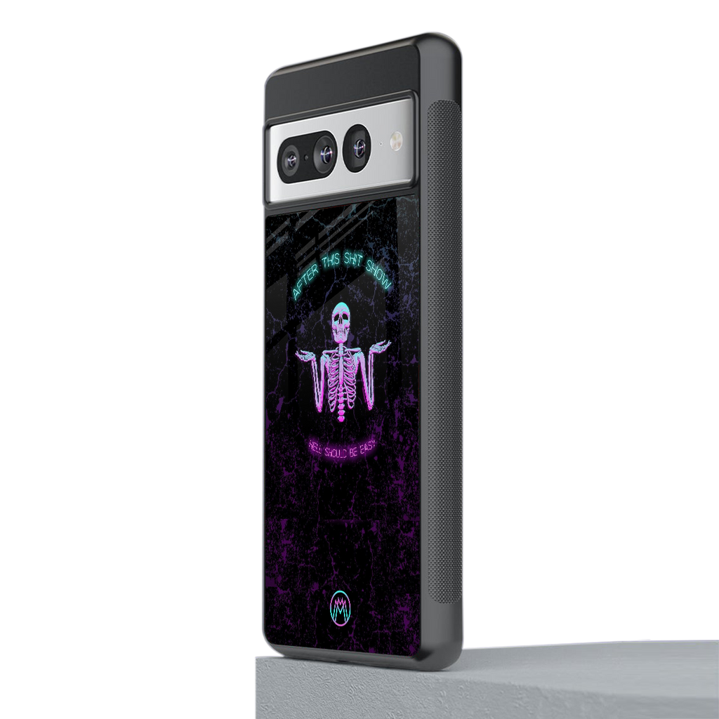 shitshow back phone cover | glass case for google pixel 7 pro