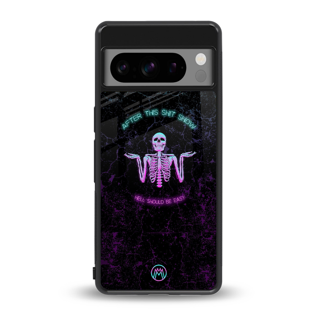 shitshow back phone cover | glass case for google pixel 8 pro