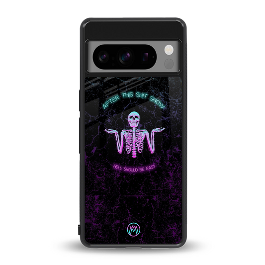 shitshow back phone cover | glass case for google pixel 8 pro