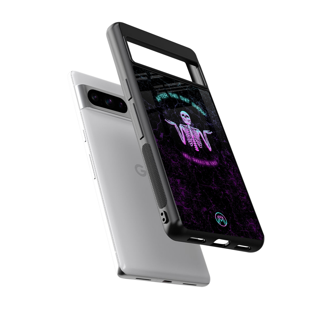 shitshow back phone cover | glass case for google pixel 8 pro