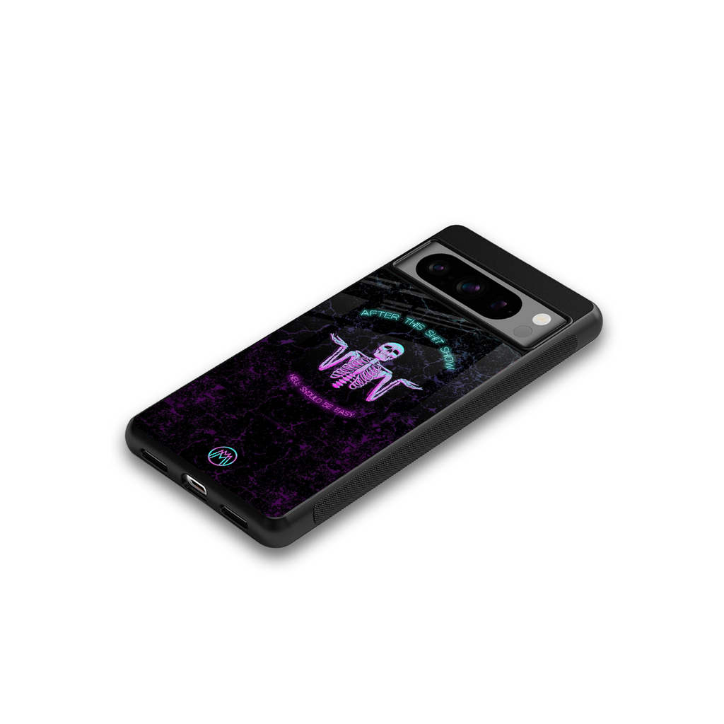 shitshow back phone cover | glass case for google pixel 8 pro