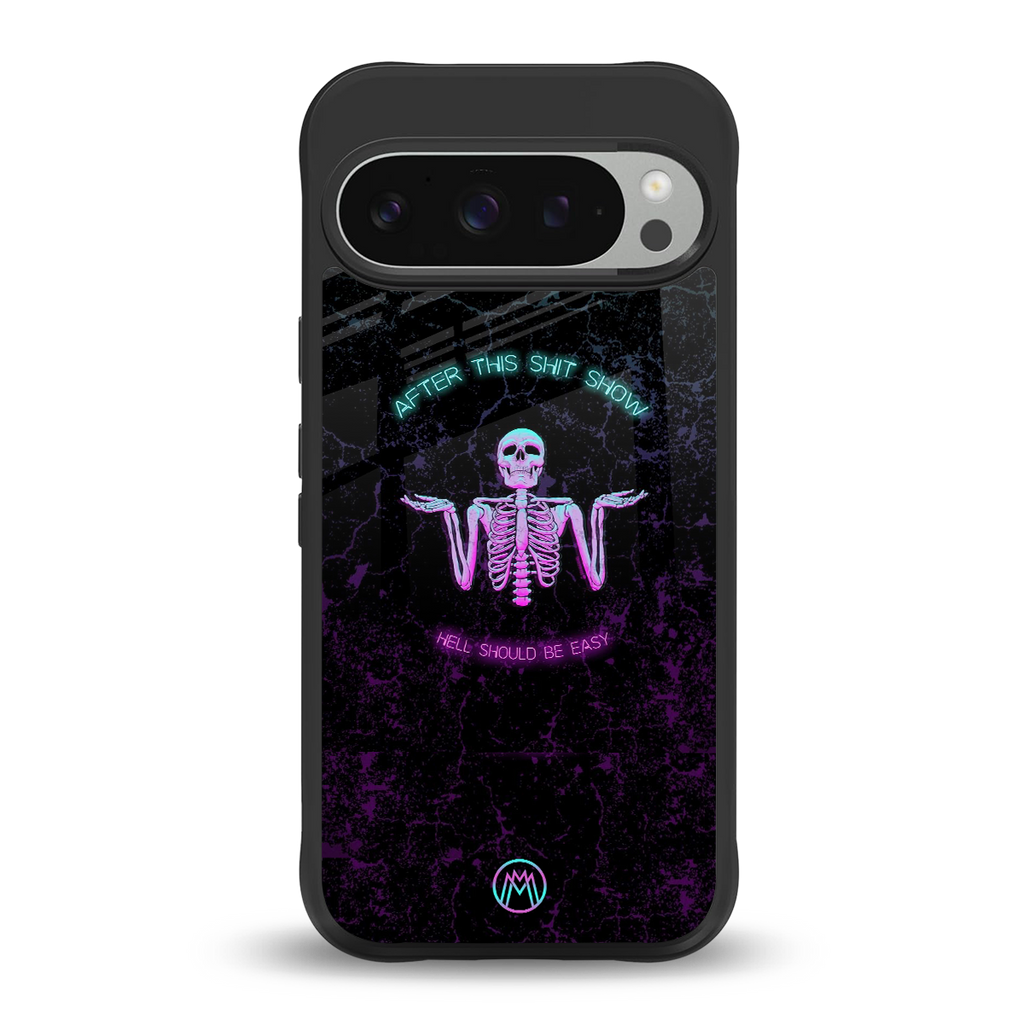 shitshow back phone cover | glass case for google pixel 9 pro xl