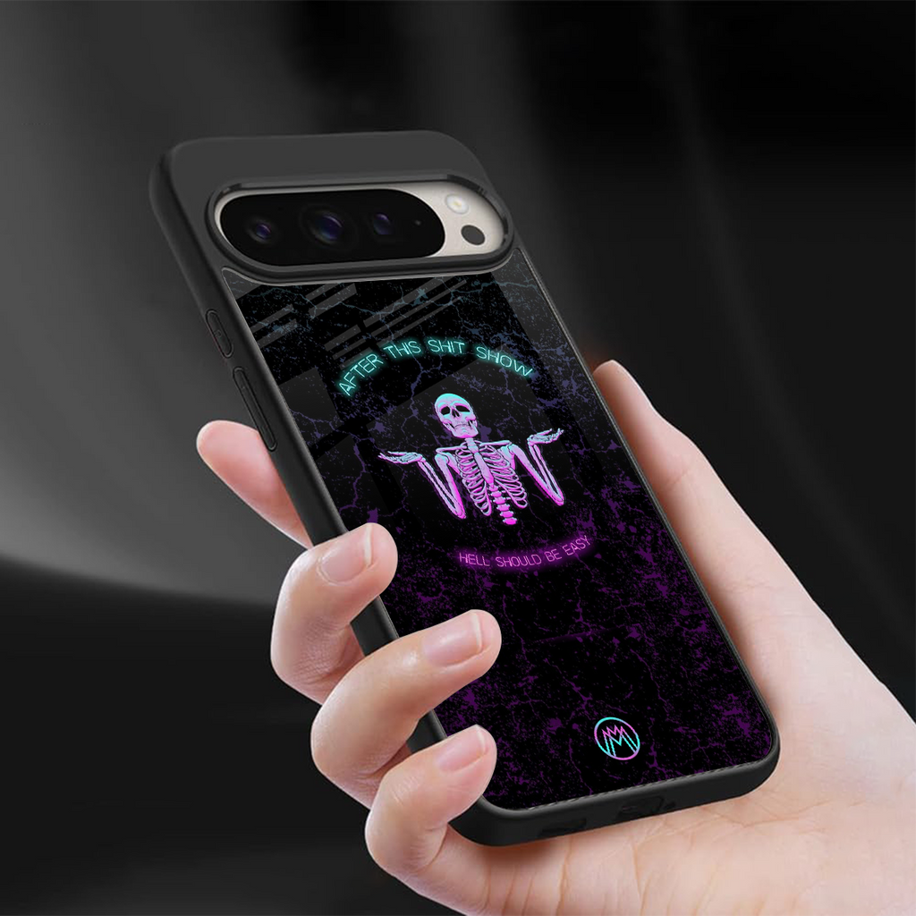 shitshow back phone cover | glass case for google pixel 9 pro