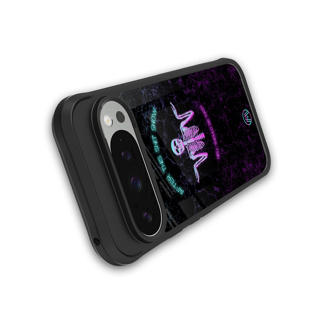 shitshow back phone cover | glass case for google pixel 9 pro xl