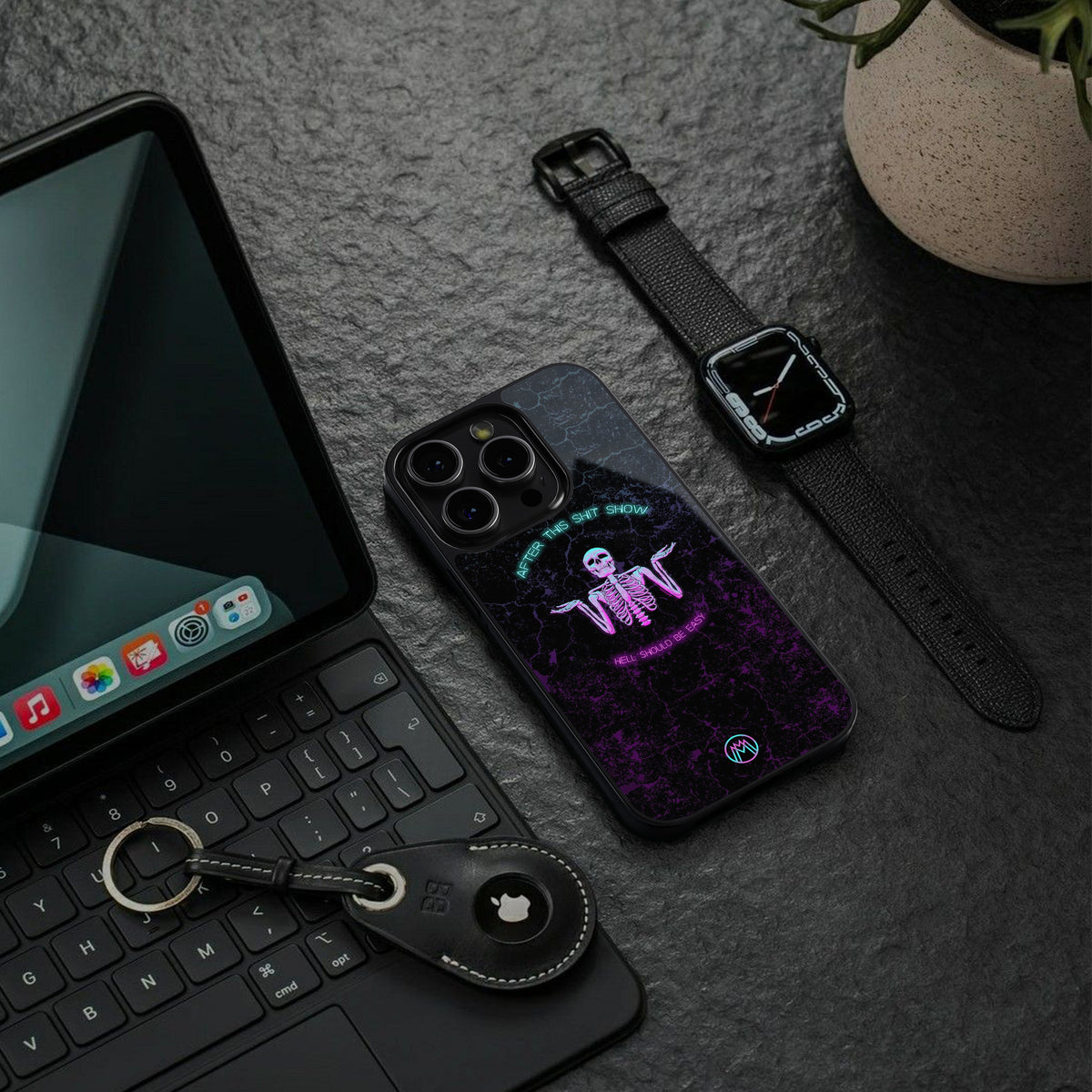 shitshow back phone cover | glass case for iphone 16 pro