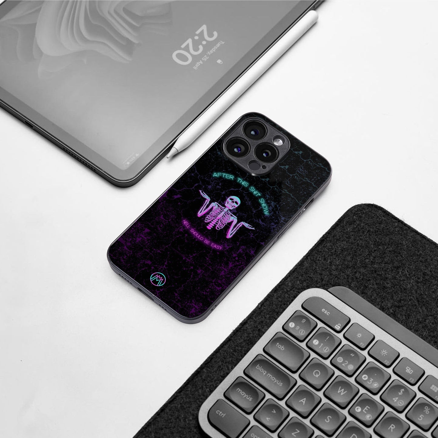 shitshow back phone cover | glass case for iphone 16 pro max