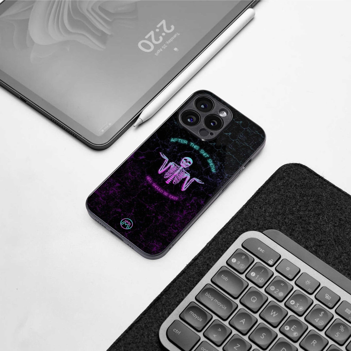 shitshow back phone cover | glass case for iphone 16e