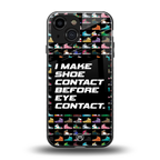 shoe contact back phone cover | glass case for iphone 13 mini