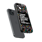 shoe contact back phone cover | glass case for iphone 13 mini