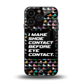 shoe contact back phone cover | glass case for iphone 13 pro