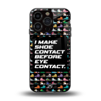 shoe contact back phone cover | glass case for iphone 13 pro