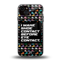 shoe contact back phone cover | glass case for iphone 14 plus