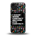 shoe contact back phone cover | glass case for iphone 15