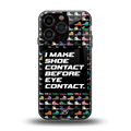 shoe contact back phone cover | glass case for iphone 16 pro
