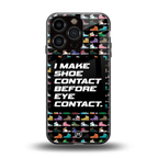 shoe contact back phone cover | glass case for iphone 16 pro