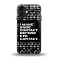 shoe contact back phone cover | glass case for iphone 16