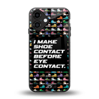 shoe contact back phone cover | glass case for iphone 16