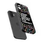 shoe contact back phone cover | glass case for iphone 16
